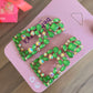 Real Sparkle Earrings In Green