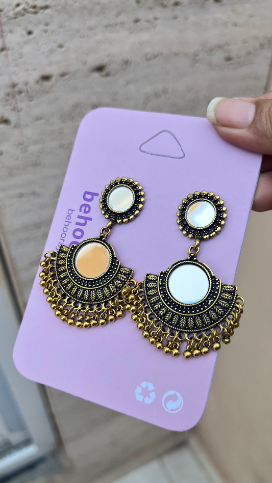 Sunrise  Ethnic Earrings in Golden