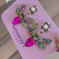 Sparkle Butterfly Earrings In Multi