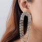 A Layer After Layer Crystal Earrings In Golden
