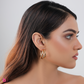 A-Same Old Love Tri-Hoops Earrings In Golden