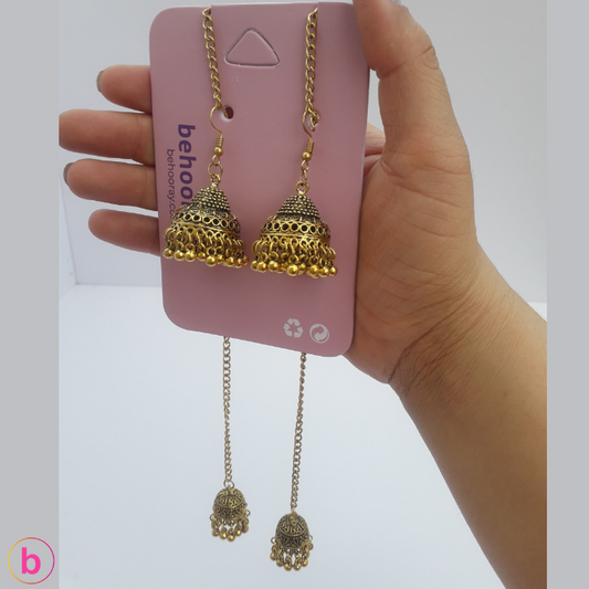 Dill Rubba Khashmiri Earrings In Golden