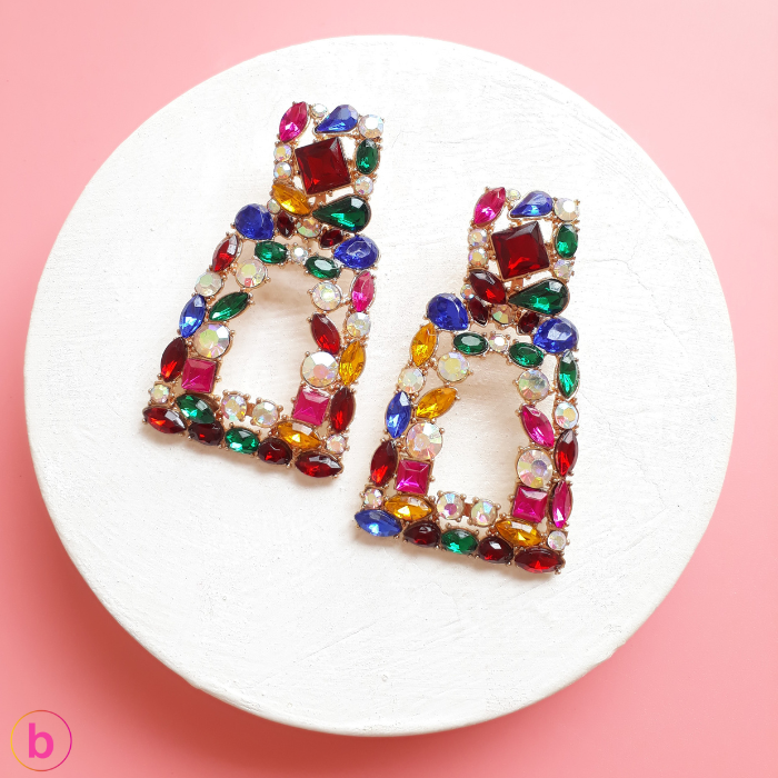 Real Sparkle Earrings In Multi