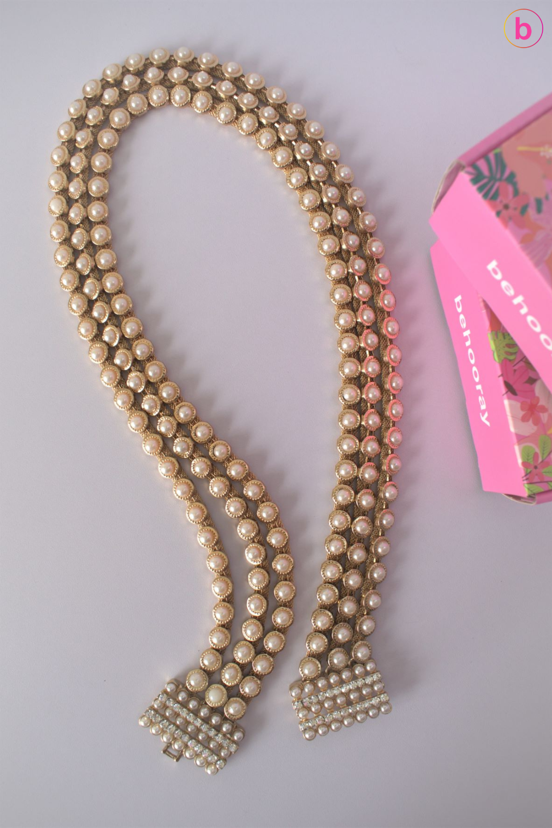 Belt In Golden & Pearl