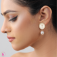 A Way To You Studs With Pearl&Golden