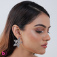A Crystal Star Earrings In Silver