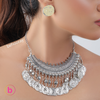 Bohemian Crush Statement Necklace In Silver