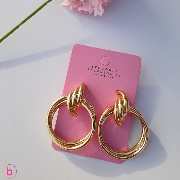 All Your's Statement Earrings in Golden