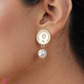 A Way To You Studs With Pearl&Golden