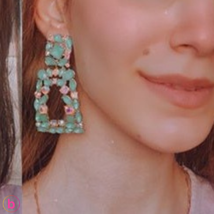 Real Sparkle Earrings In Green