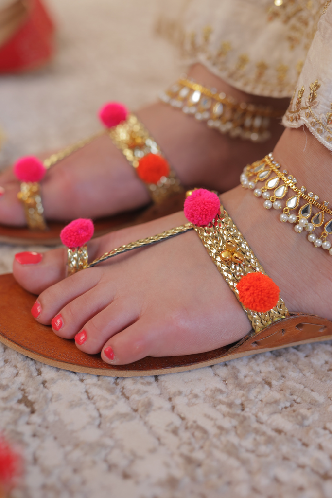 A Ethnic Payal In Golden