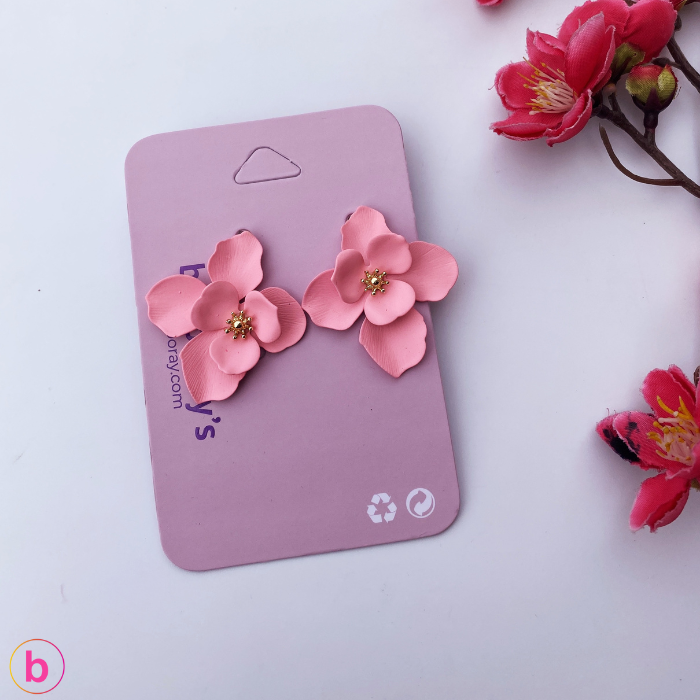 A Violets Bloom Earrings In Pink