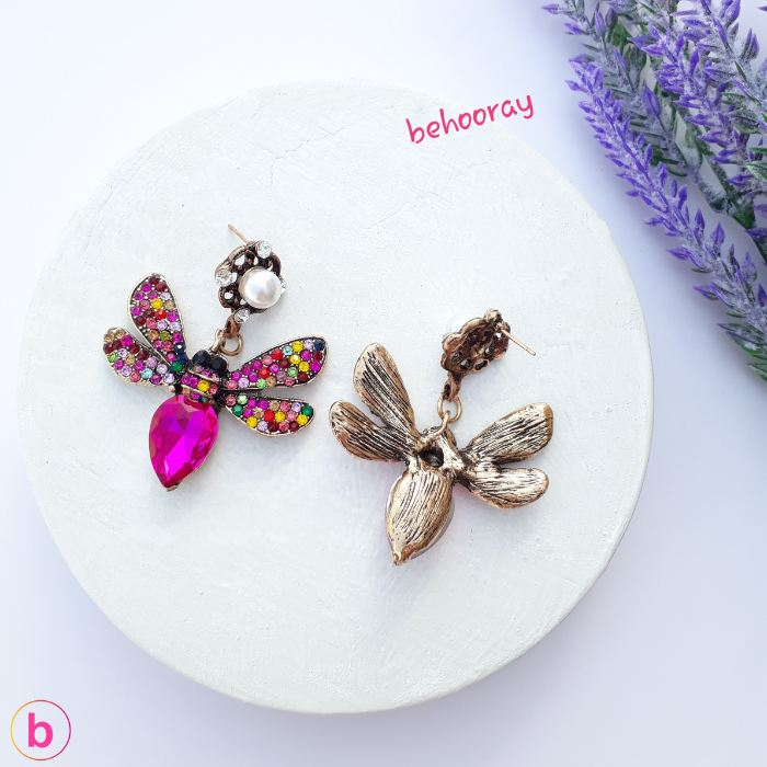 A Sparkle Butterfly Earrings In Multi