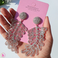 A-Crystal Leaf Earrings In Golden
