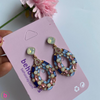 Moment  Earrings In Blue&Pink