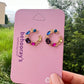 A Real Me Studs In Multi&Golden