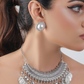 Bohemian Crush Statement Necklace In Silver