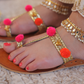 Ethnic Pair of Payals In Golden