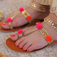 A Ethnic Kolhapuri Shoes In Golden